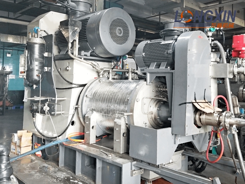 固态电池涡轮棒销双动力砂磨机